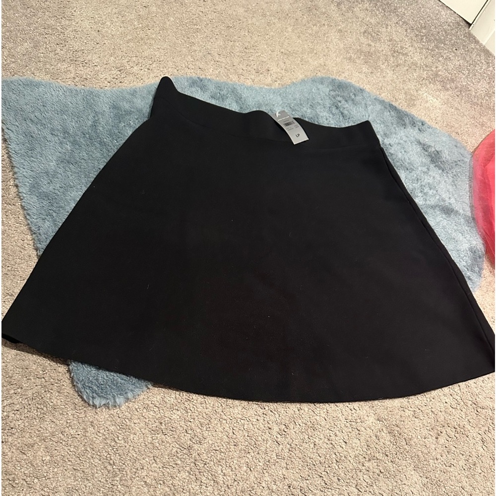 BNWT LP Ann Taylor stretchy black fitted A-line skirt